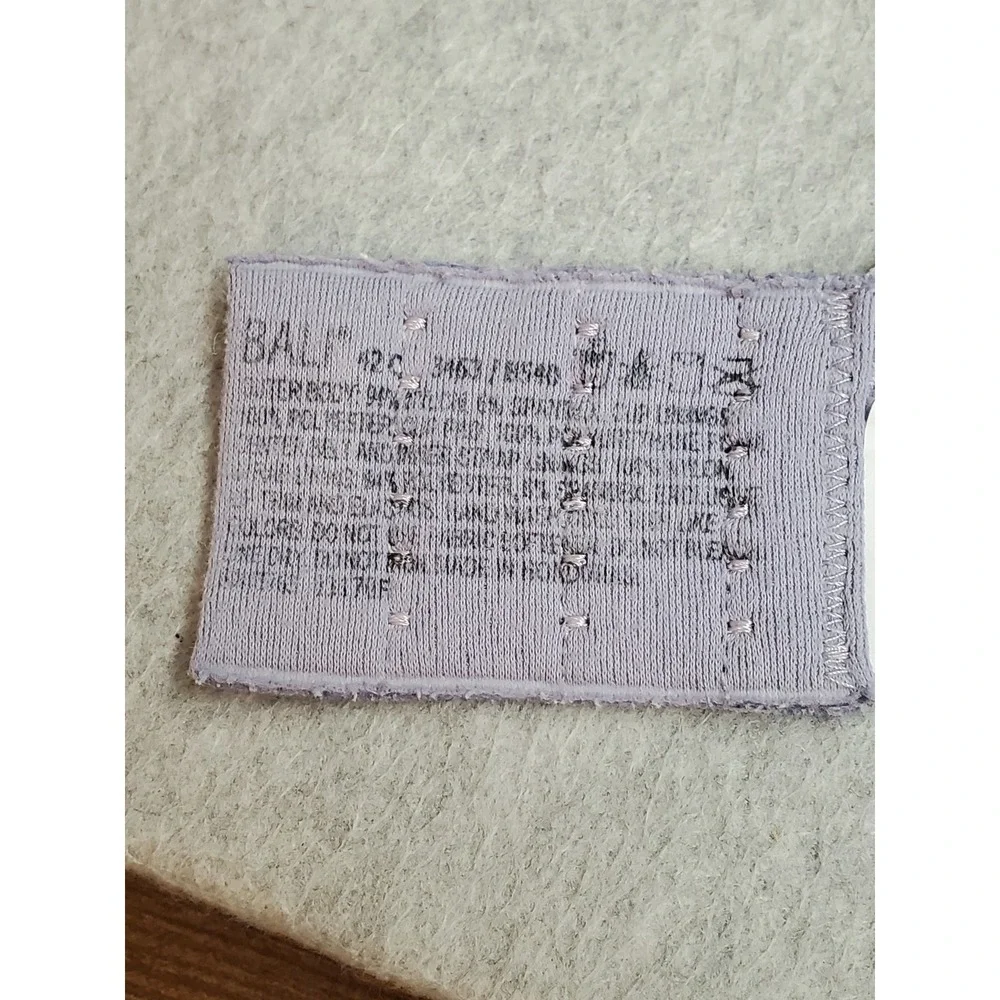 Bali Women Bra 42C Lavender Polka Dot T Shirt Wireless Strap Adjustable